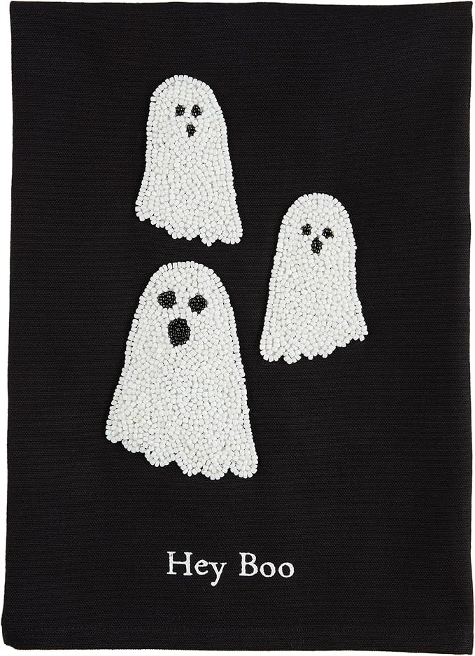 Mud Pie Halloween Bead Towel, Ghost, 26" x 14" | Amazon (US)