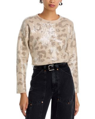 Sequin Leopard Sweater - Exclusive | Bloomingdale's (US)
