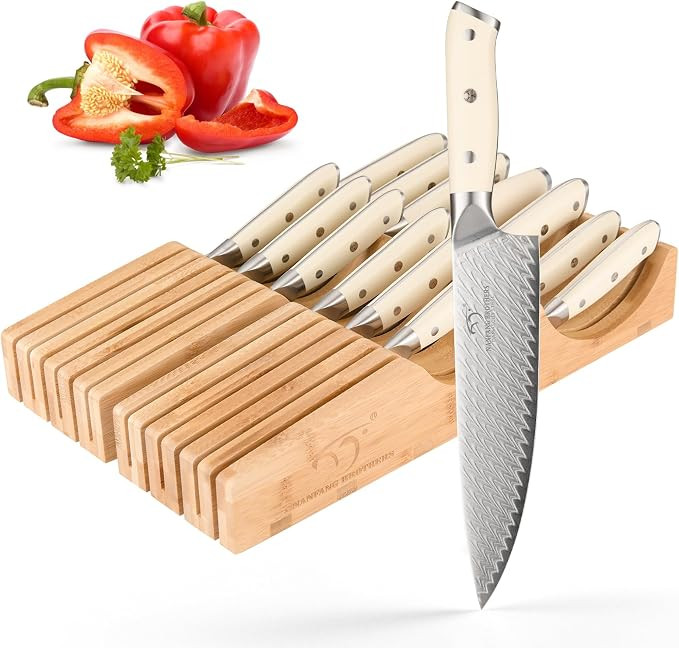 NANFANG BROTHERS Damascus + VG10 Knife,68 Layers, Sharp,Multi-functional,Cooking Utensils,Cutting... | Amazon (US)