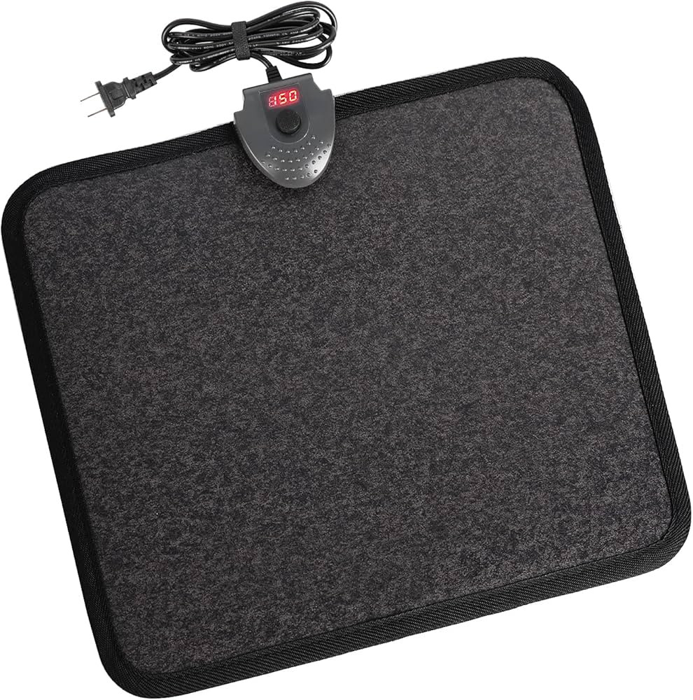 Heated Floor Mat Under Desk for Foot Warmer - Wider 110V Adjustable Temperature Electric Space He... | Amazon (US)