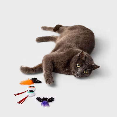 Eyeball Cat Plush Toy Set - 4pk - Boots & Barkley™ | Target