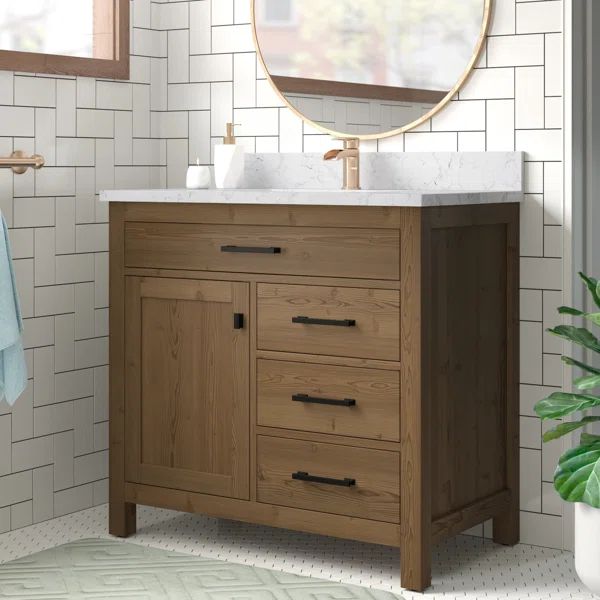 Basima 36'' Single Bathroom Vanity with Top | Wayfair North America