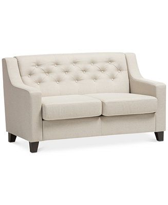 Arcadia Button-Tufted 2-Seater Loveseat, Quick Ship | Macys (US)