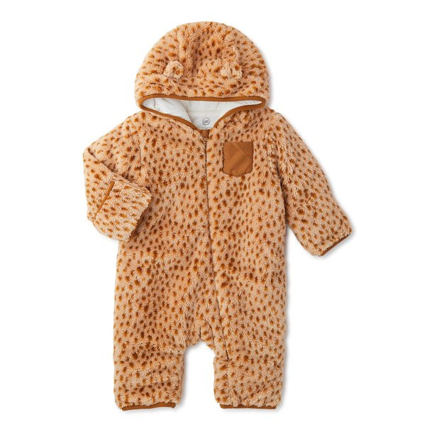 Wonder Nation Unisex Cheetah Baby Pram, Sizes 0M-9M | Walmart (US)