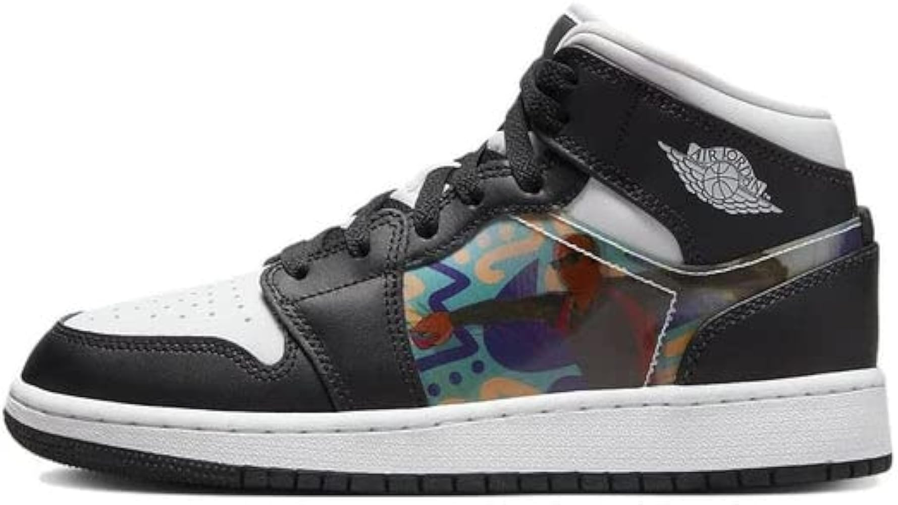 Jordan Boy's Air Jordan 1 Mid (Big Kid) Black/Dark Concord/New Emerald 6.5 Big Kid M | Amazon (US)