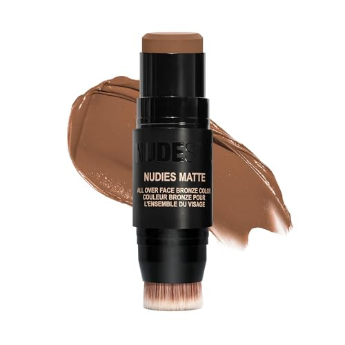 Nudestix Nudies Bronze All Over Matte Bronzing Stick – 3-in-1 Cream Bronzer for Cheeks, Eyes & Lips with Built-In Brush | Natural Contour & Sun-Kissed Glow | Vegan, Long-Wear Makeup (Sunkissed Tan) | Amazon (US)