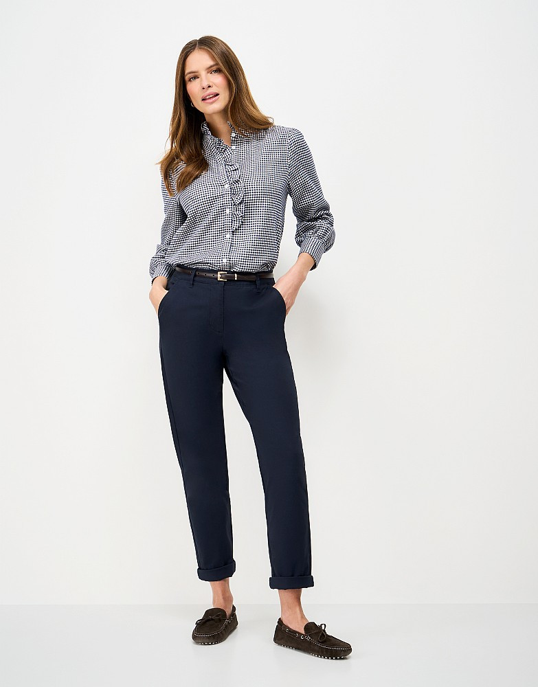 Garment Washed Chino in Navy | Crew Clothing (UK)
