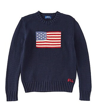 Polo Ralph Lauren Big Boys American Flag Sweater - S | Dillard's