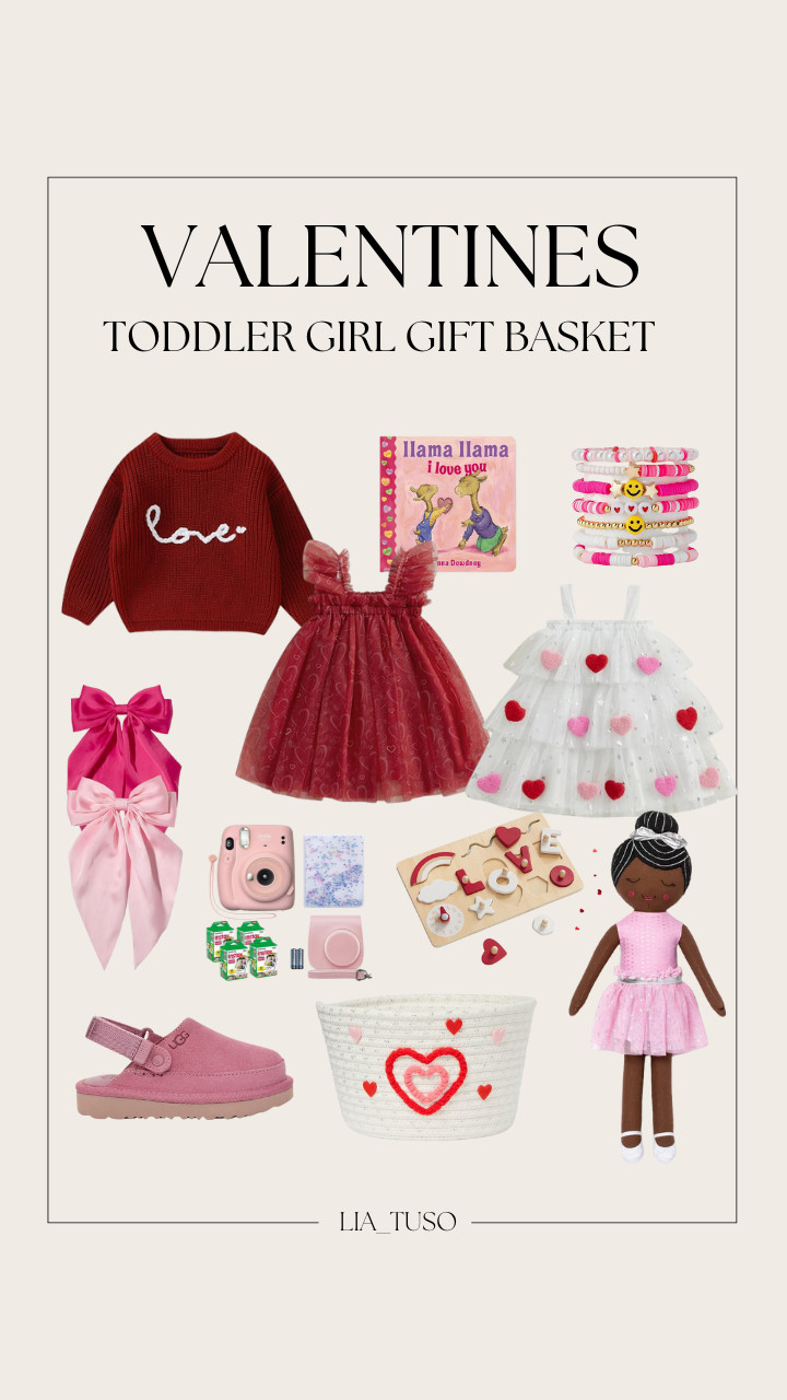 Valentines Toddler Girl Gift Basket Heart Rope Valentine's Day Decorative Basket, Toddler Tutu Dress Baby Girl Sleeveless, Toddler Baby Boy Girl Valentine's Day Sweater, Llama Lllama I Love You by Anna Dewdney (Board Book) by Anna Dewdney, Toddler Baby Girl Valentines Outfits Sleeveless, Love Buzy Puzzle, Toddlers' Goldenstar Clog, Bracelets Jewelry for Girls,Fujifilm Instax Mini 11 Instant Camera Blush Pink, Furling Pompoms Hair Bows Clip,Ballerina Dress Kids' Throw Pillow 

#ValentinesGifts #ValentinesGiftsForToddler #ValentinesGiftsForToddlerGirl #LTKGiftGuide
 

 #LTKSeasonal #LTKKids