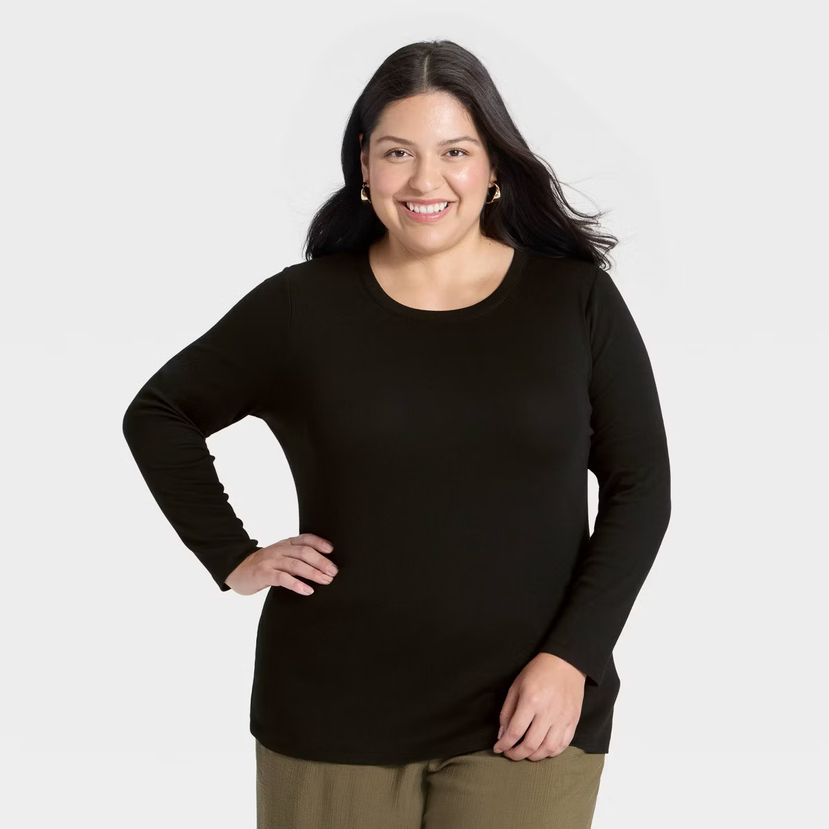 Women's Slim Fit Long Sleeve Top - A New Day™ | Target