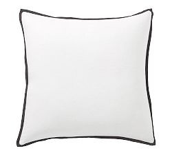 Belgian Flax Linen Contrast Flange Sham | Pottery Barn (US)