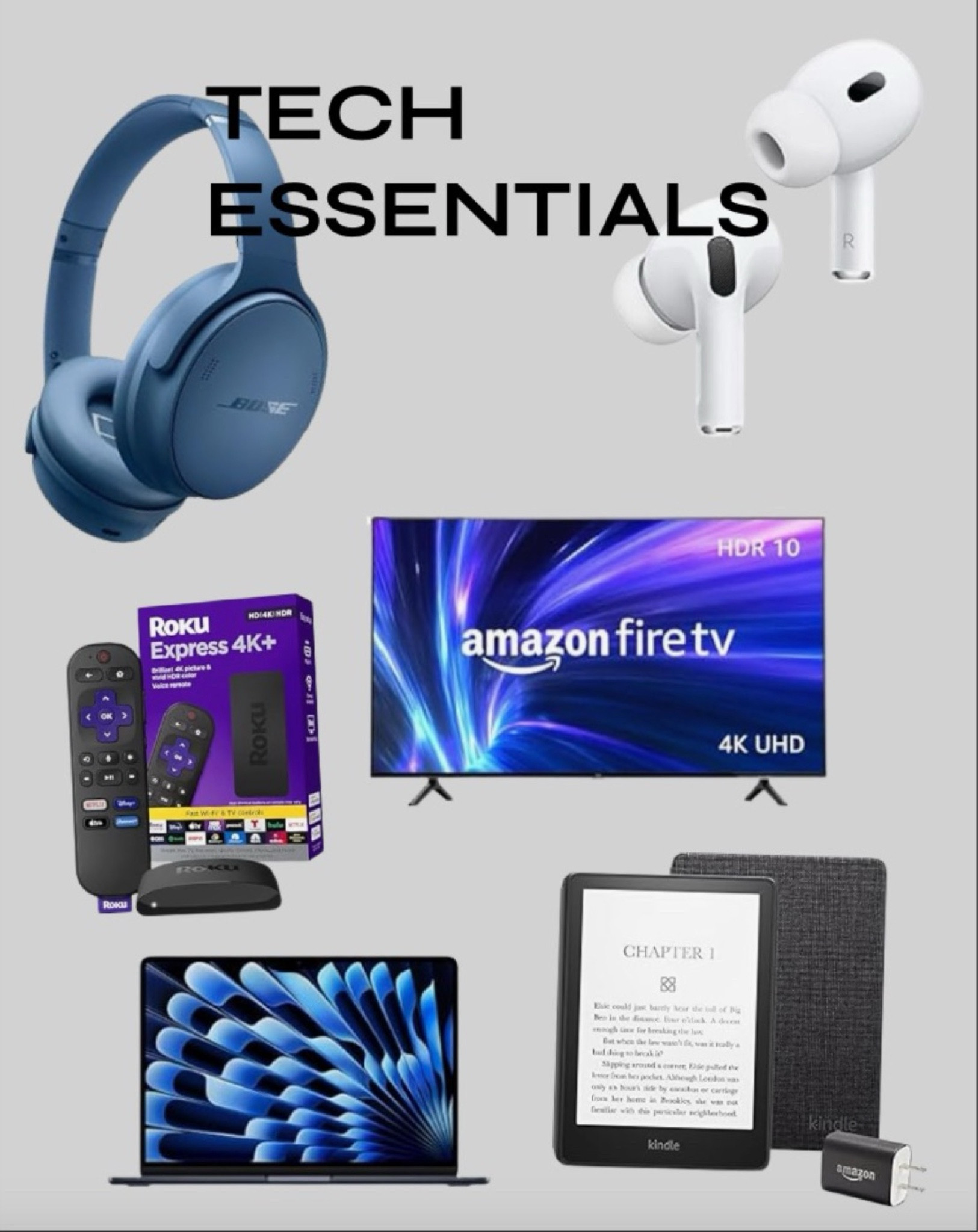 Tech Essentials!! 

Amazon prime - prime day -  big deals day - technology - electronics - tv - headphones - kindle - laptop 

#LTKxPrimeDay