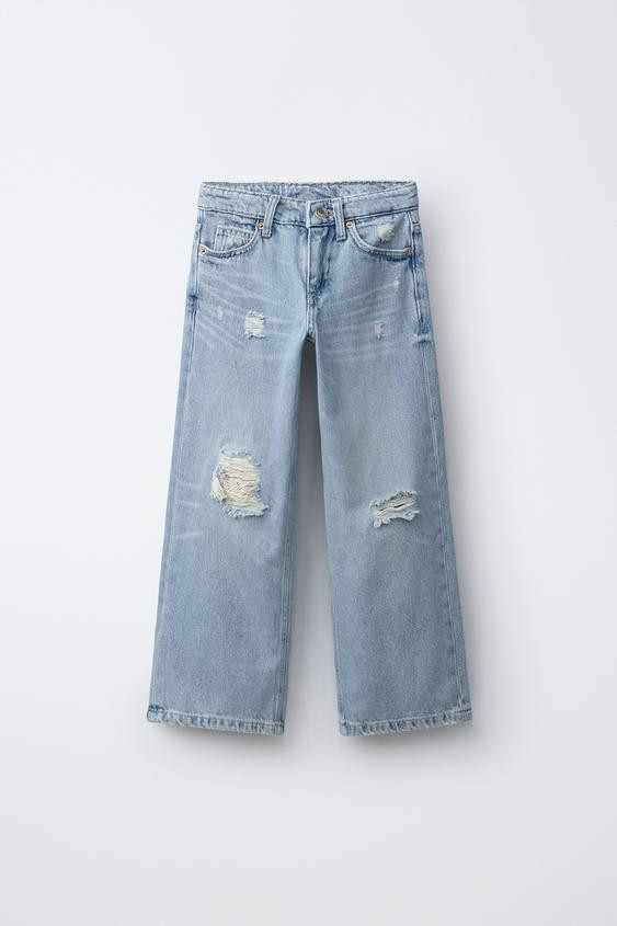 CROCHET WIDE LEG JEANS | Zara Canada