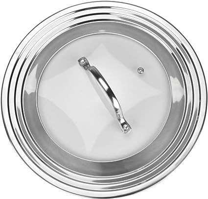 Modern Innovations Universal Lid for Pots, Pans and Skillets, Stainless Steel and Tempered Glass,... | Amazon (US)