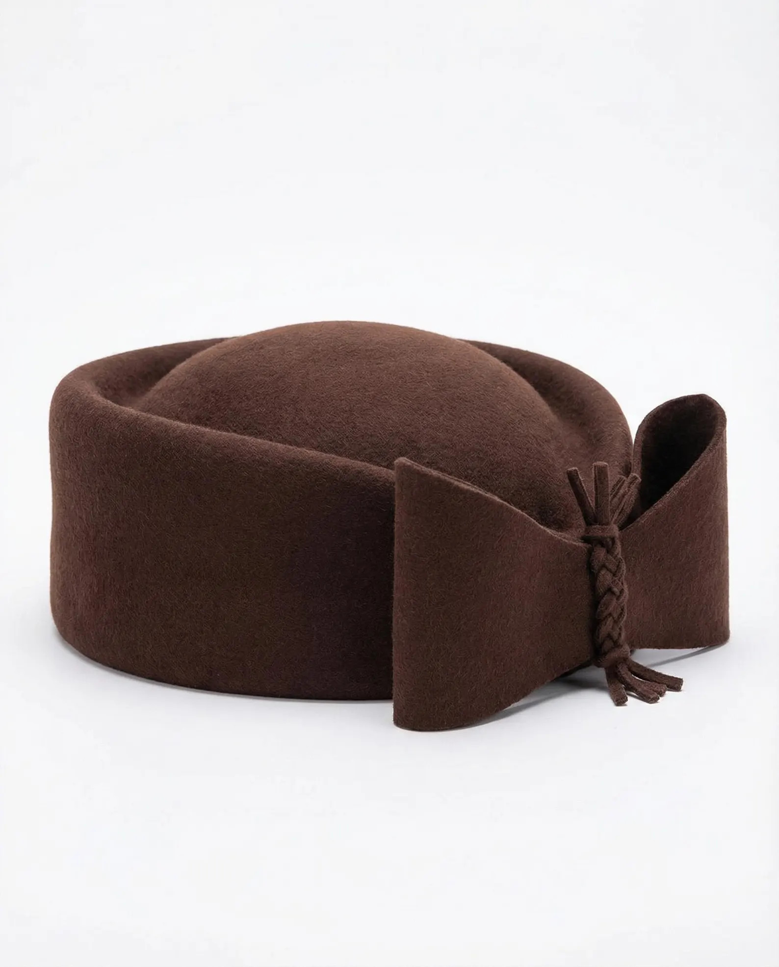 Bespoke Coffee Brown colour Pillbox Hat 100% Wool Formal Style | Etsy (Global)