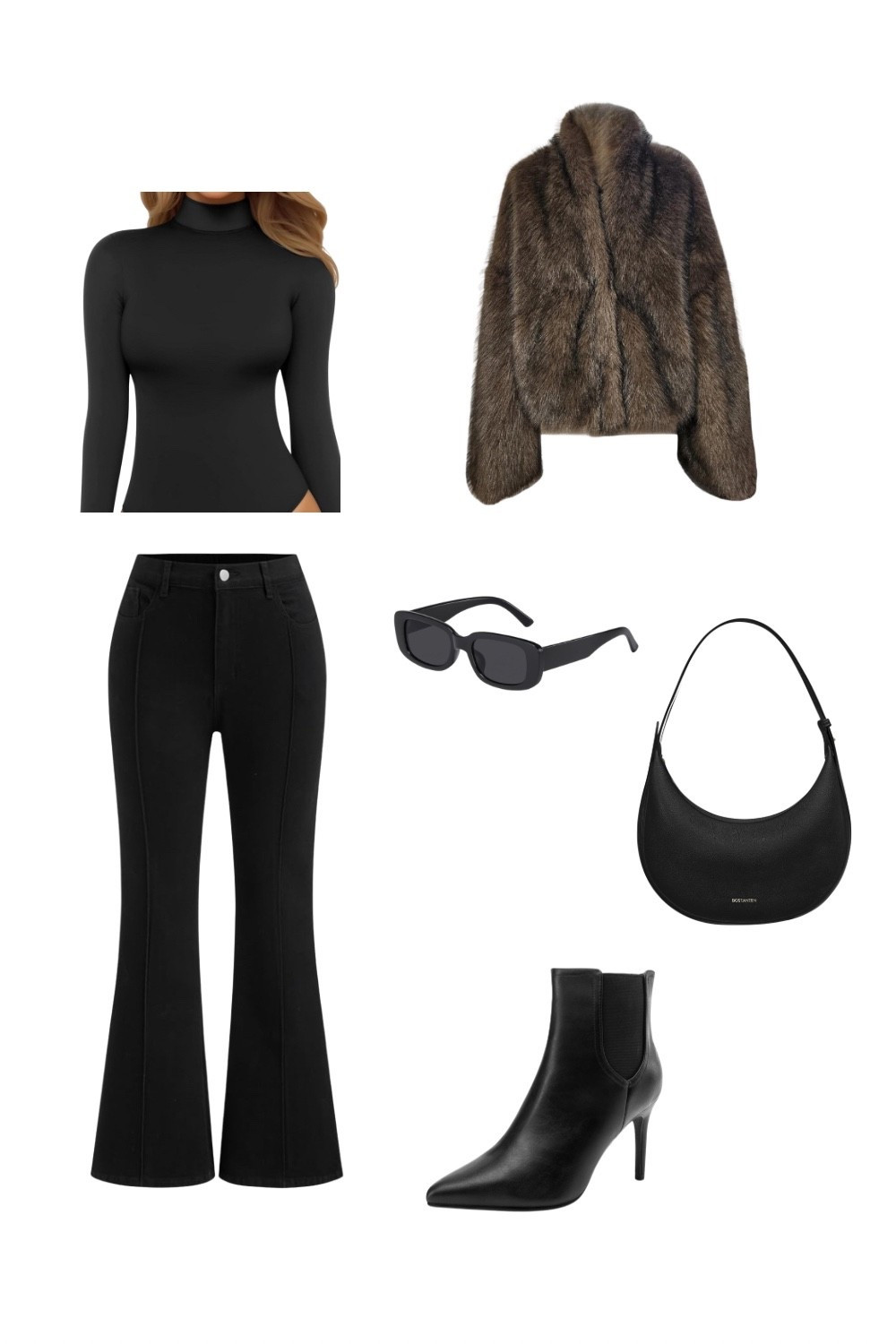 Family Photo Outfits

Elevate your winter wardrobe with this sleek all-black outfit. A fitted black turtleneck and flared pants create the perfect base for a luxe faux fur jacket. Finish with black heeled boots, minimalist shades, and a black baguette bag for a powerful, elegant street-style moment.
Keywords: all black outfit, winter outfit ideas, faux fur jacket outfit, black turtleneck style, chic street style, minimalist fashion aesthetic, elegant winter look

#LTKStyleTip #LTKOver40 #LTKSeasonal