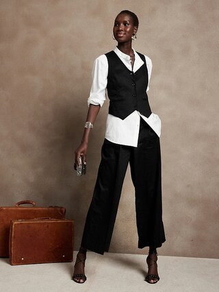 Linen Blend Vest | Banana Republic Factory