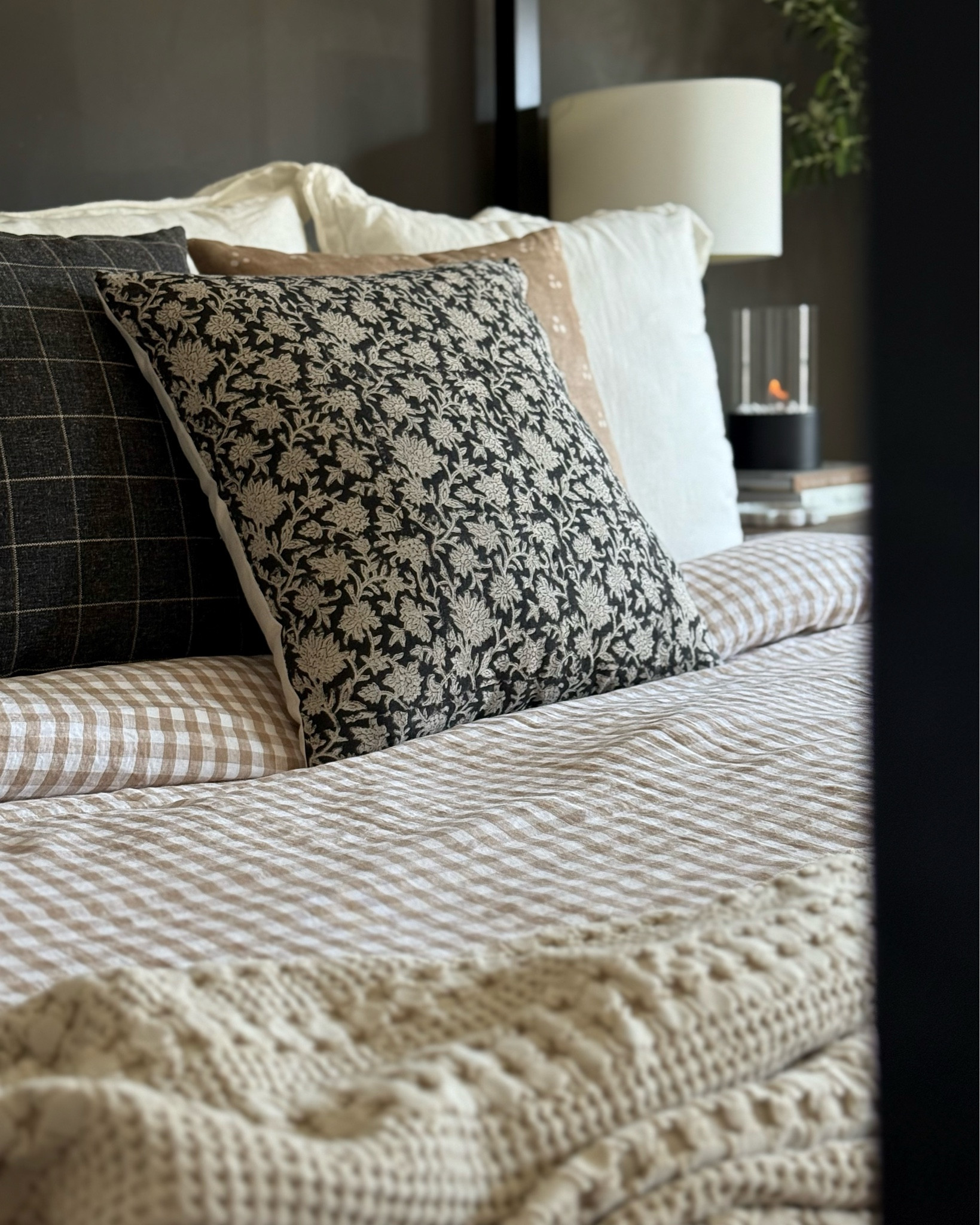 Moody neutral bedding refresh, throw pillow covers, pillow combo, canopy bed, bamboo sheets, linen duvet cover, gingham duvet, plaid bedding, waffle weave throw, black canopy bed

#LTKSeasonal #LTKHome #LTKSaleAlert