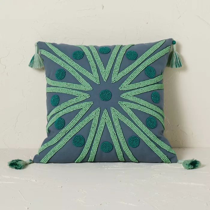 Beaded Radial Pattern Square Throw Pillow - Opalhouse™ designed with Jungalow™ | Target
