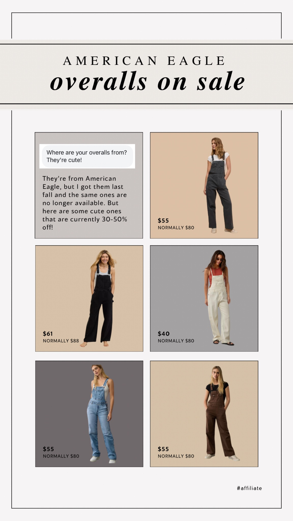 Similar overalls to the ones I was wearing in my stories yesterday! 

#LTKSaleAlert #LTKStyleTip