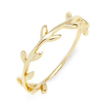 Leaf Branch Gold Stackable Ring | Walmart (US)