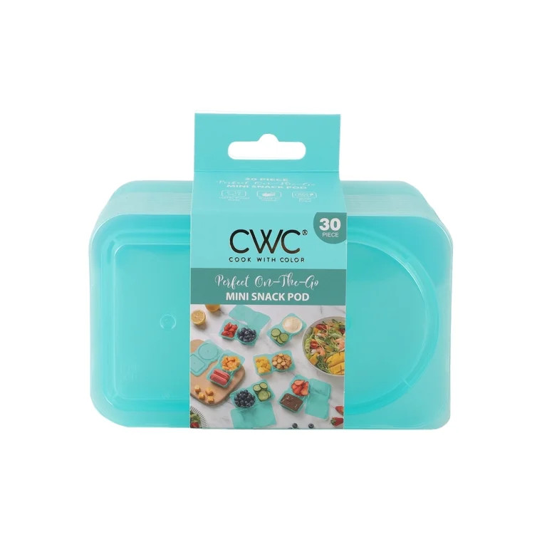CWC 30PC 2 COMPARTMENT SNACK BOX Teal | Walmart (US)