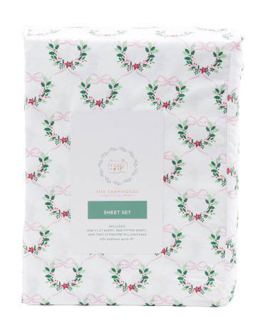 Wreaths And Ribbons Sheet Set | Bed & Bath | Marshalls | Marshalls