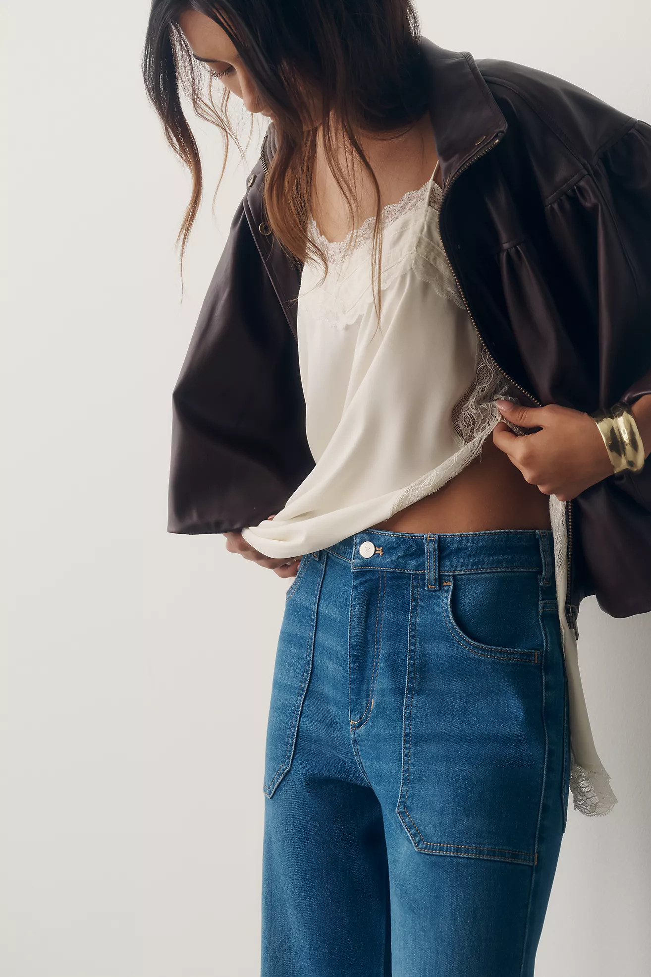 Pilcro Rylan Relaxed High-Rise Flare Jeans | Anthropologie (US)