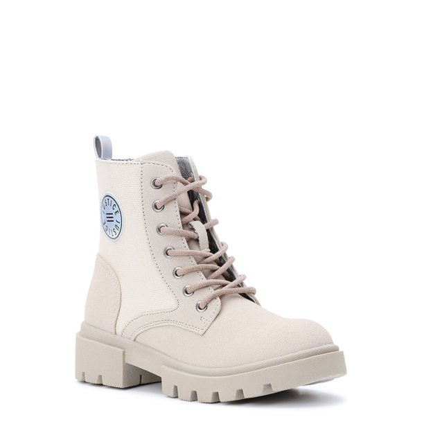 Justice Girls Lace Up Lug Boots, Sizes 13-4 | Walmart (US)