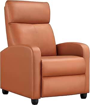 Yaheetech Recliner Chair PU Leather Recliner Sofa Home Theater Seating with Lumbar Support Overst... | Amazon (US)