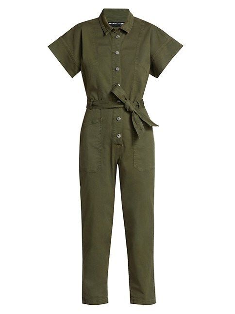 Eakin Belted Cotton-Blend Jumpsuit | Saks Fifth Avenue
