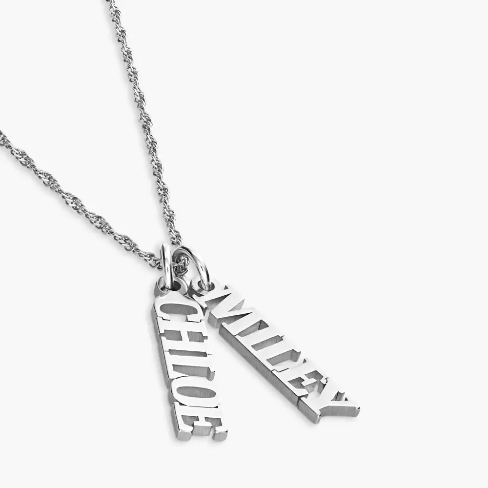 Singapore Chain Name Necklace - Silver | Oak & Luna (US)