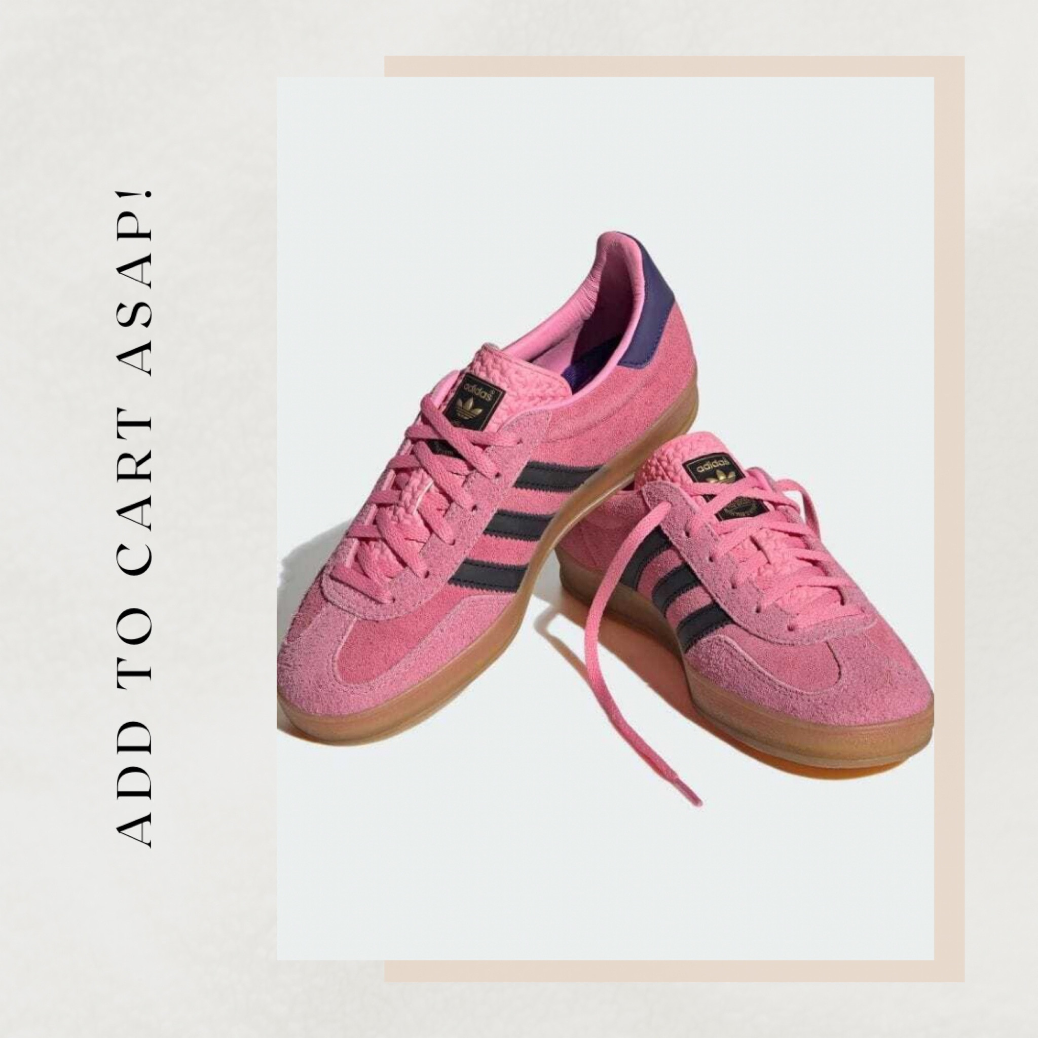 I know I already told you, but the Adidas Gazelle’s are here to stay this season and these fun new colors are IT 🙌🏼 ADD TO CART ASAP at the link in my bio! 🔗