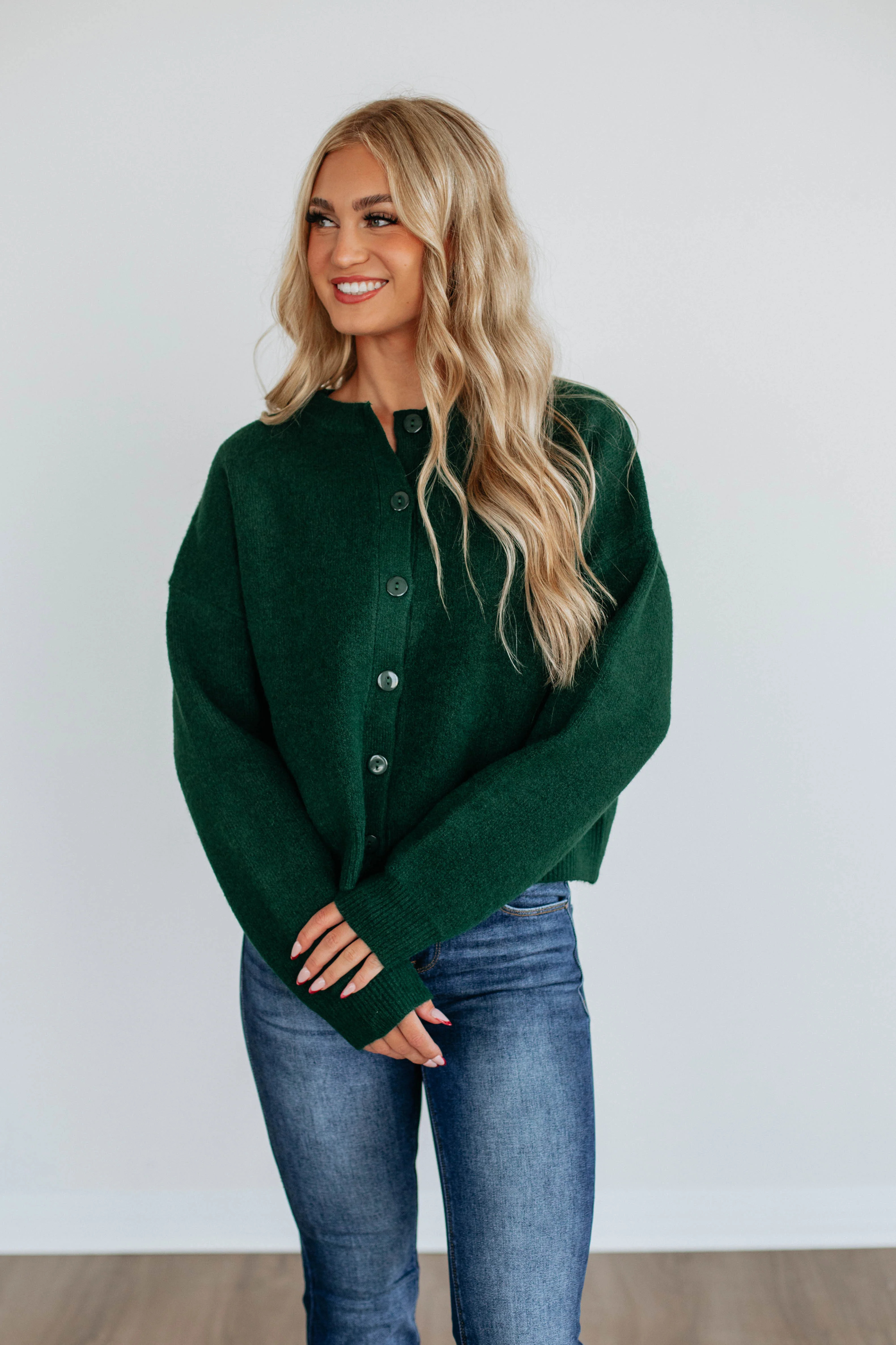 Kassi Cardigan - Forest Green Small | Wild Oak Boutique