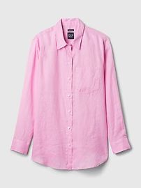 100% Linen Boyfriend Shirt | Gap (US)