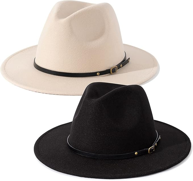 Lisianthus Women Belt Buckle Fedora Hat | Amazon (US)