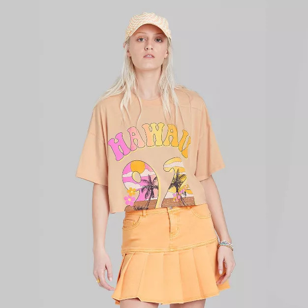 Short Sleeve Cropped Boxy T-Shirt - Wild Fable™ | Target