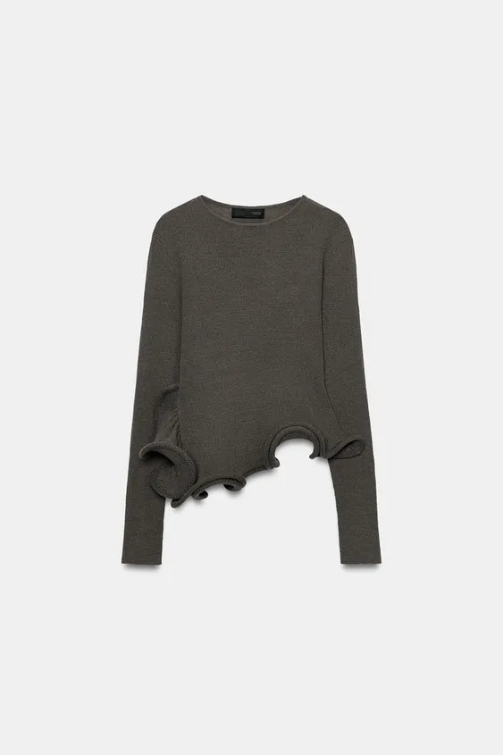 KNIT RFFLE JUMPER | Zara US