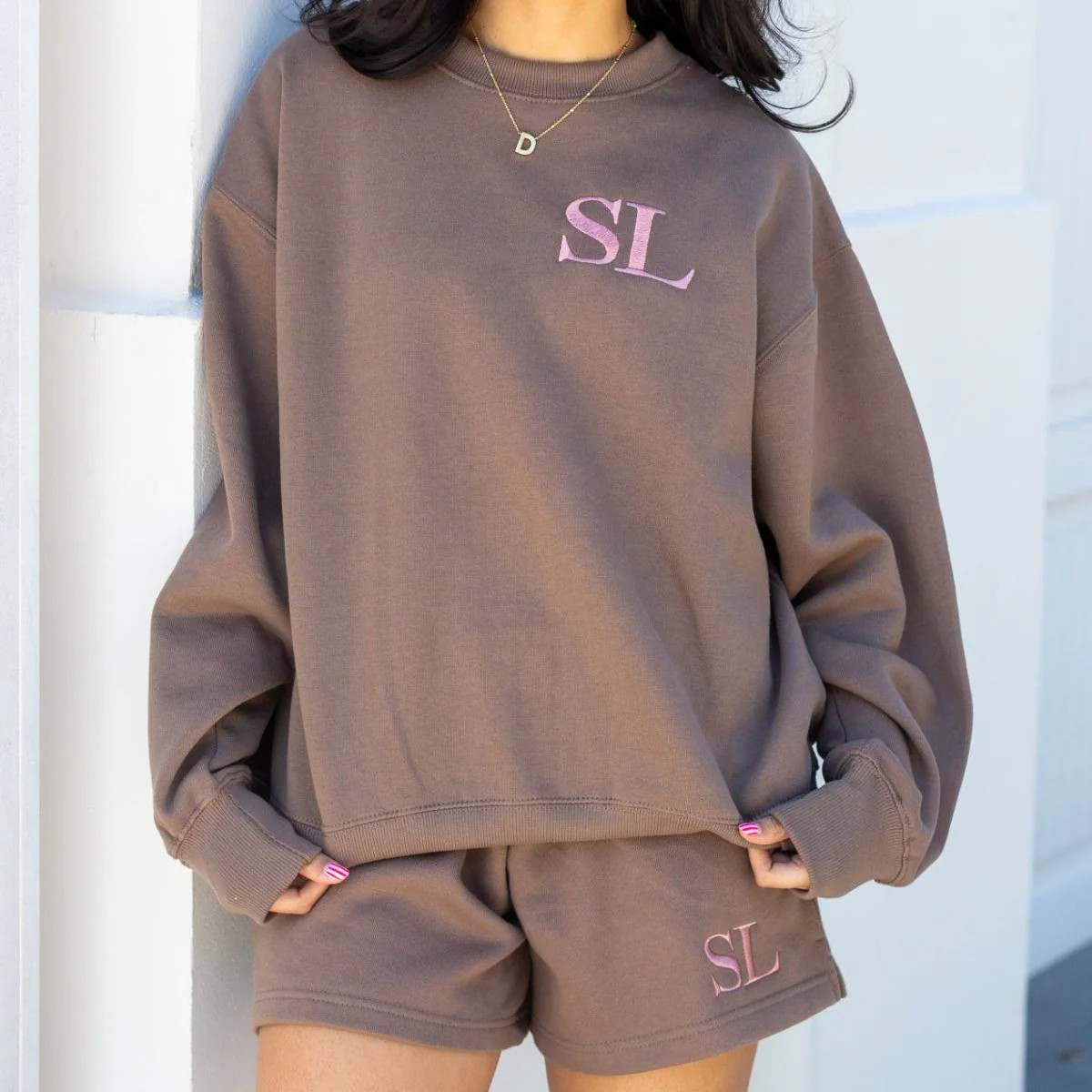 Monogrammed Signature Sweatshirt & Shorts Set | United Monograms
