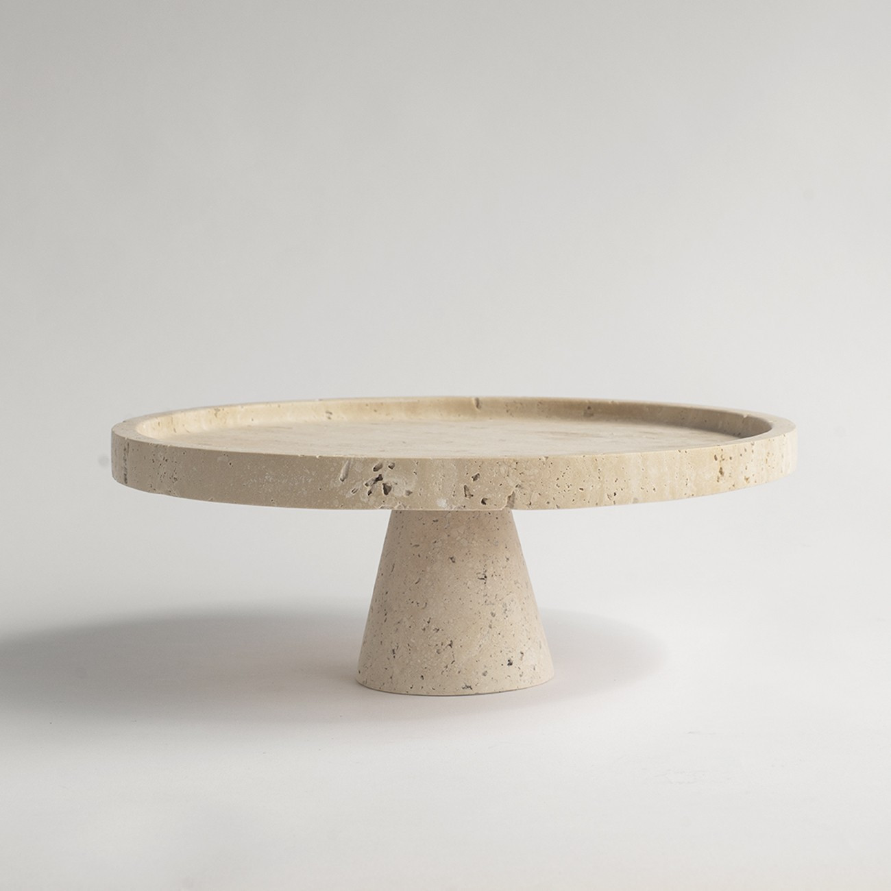 Kiwano Concept Travertine Cake Stand - Trouva | Trouva (Global)