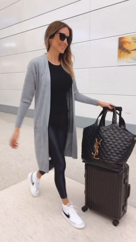 Comfortable and stylish airport outfit idea
My favorite leggings ever! Stylish, beautiful and so comfortable 
Not to mention flattering 🔥 
Fit true to size, I am wearing a size small 
Comfortable sneakers and cozy Amazon cardigan 
Everything fits true to size 

#LTKstyletip #LTKunder50 #LTKtravel