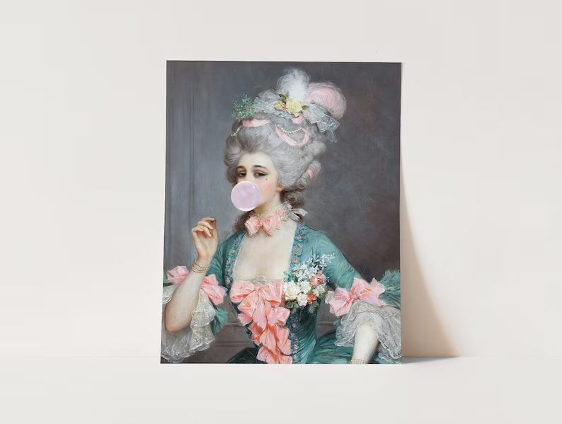 Bubble Gum Victorian Woman Altered Antique Portrait Art  | Etsy | Etsy (US)