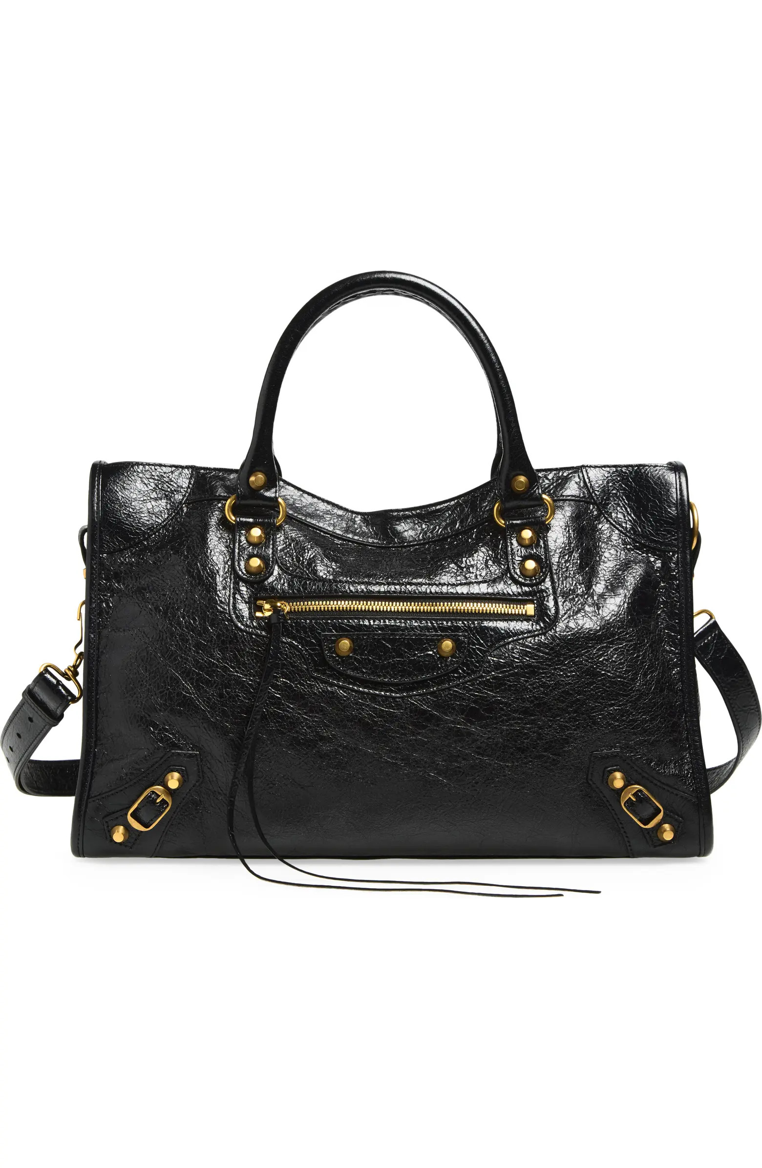 Medium Le City Crinkled Leather Tote | Nordstrom