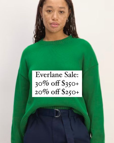 Everlane sale! 30% off $350+ or 20% off 250+. Lots of great spring arrivals, amazing shoes and sweaters! 

Spring outfits, spring style 

#LTKshoecrush #LTKsalealert #LTKSeasonal