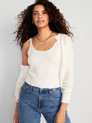 Cozy Cropped Sweater Tank Top for Women | Old Navy (US)