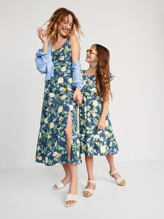 Sleeveless Ruffled Linen-Blend Dress for Baby | Old Navy (US)