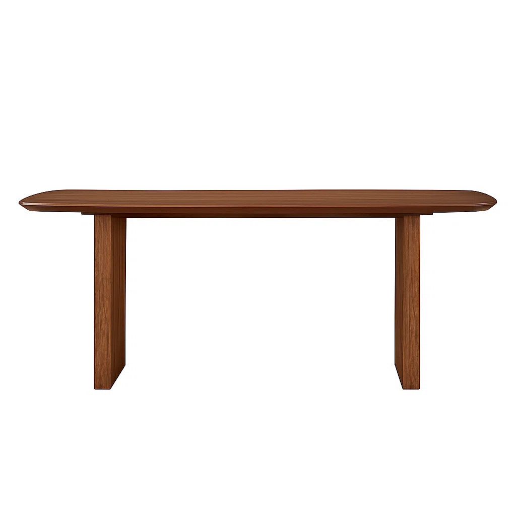Wood Dining Table with Double Pedestal Base | Wayfair North America