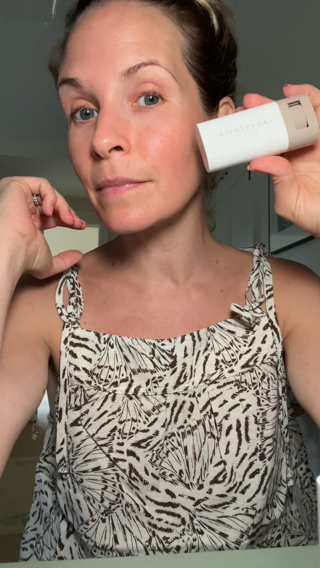 Trying out the Anastasia Beauty Balm for the first time. Skincare meets makeup for the most hydrating, smoothest, glowy coverage in ONE STICK. So easy. Comes in a ton of shades. I used 10 for all over, 7 for under eye highlighting, 12 for bronzing contour. I would probably add one more skin shade like 8 or 9 for non-summer time. But this is the easiest, breeziest all over makeup I’ve ever tried. No mess, no brushes. Fool proof. Win win win all around

#LTKVideo #LTKBeauty #LTKFindsUnder50