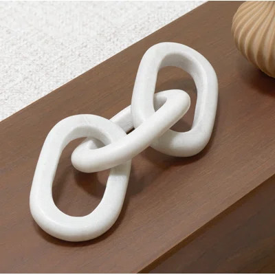 Lavdi Marble Chain Link Decor Sculpture | Wayfair North America