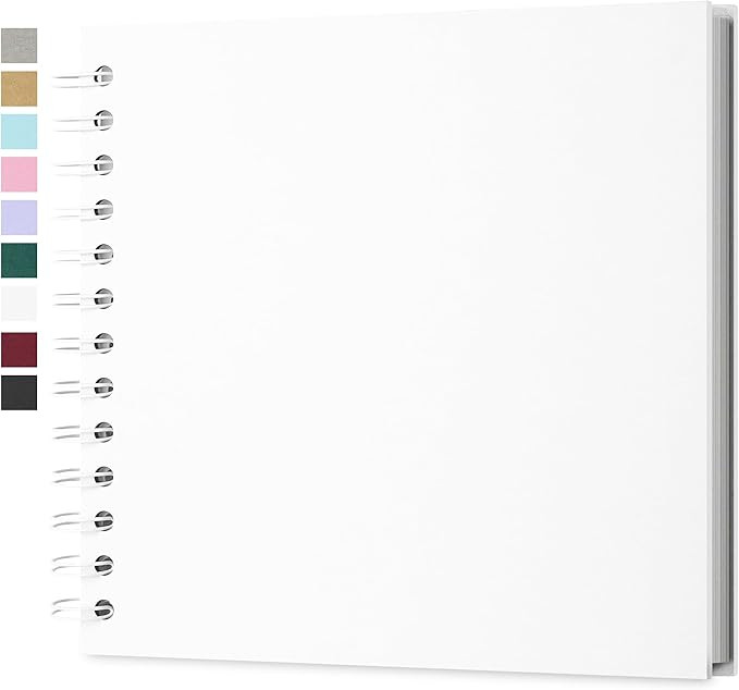 7 x 7 Inch DIY Scrapbook Photo Album Hardcover Kraft Blank Page Acid-Free 40 Pages (20 Sheets) Me... | Amazon (US)